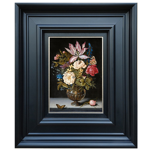 油画装裱框黑色实木框镜子外框定制照片相框长方形水彩素描画框