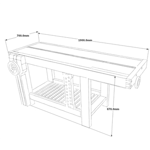 roubo新品 老彭木作多功能木工工作台木工桌钳工桌维修台款