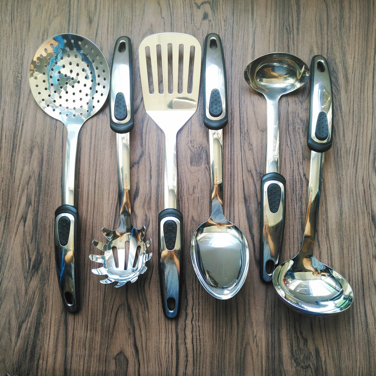 不锈钢勺铲套装大小汤勺漏勺沙拉勺子捞面勺煎铲漏铲厨房烹饪工具