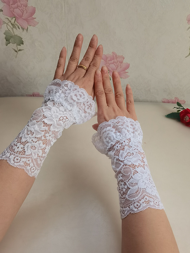 PRINCESS FAN KOREAN VERSION OF THE WILD CUTE WRIST SLEEVES WRISTBANDS FAKE CUFFS HAND SLEEVES FEMALE FAKE SLEEVES DECORATION LENGTHENED CLOTHES
