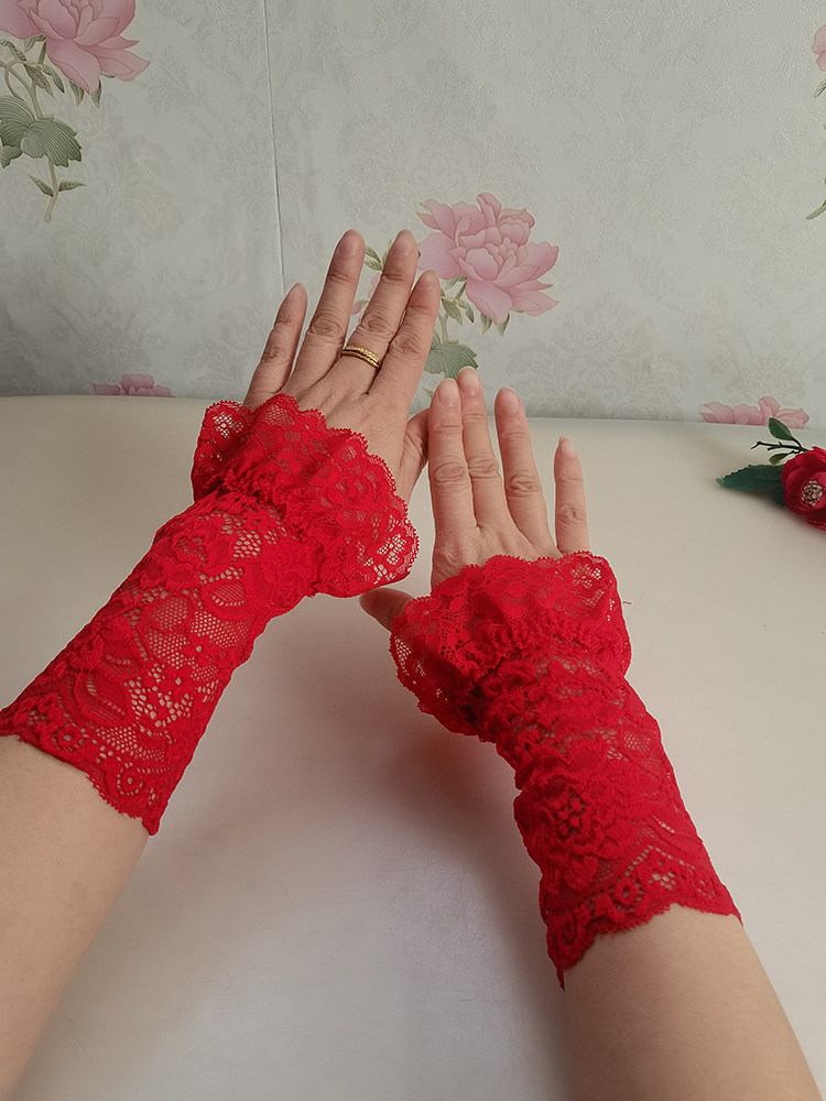 PRINCESS FAN KOREAN VERSION OF THE WILD CUTE WRIST SLEEVES WRISTBANDS FAKE CUFFS HAND SLEEVES FEMALE FAKE SLEEVES DECORATION LENGTHENED CLOTHES
