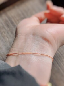 17周年店二件包邮轻奢心动款0.3mm隐形四股编14K注金扣手脚绳