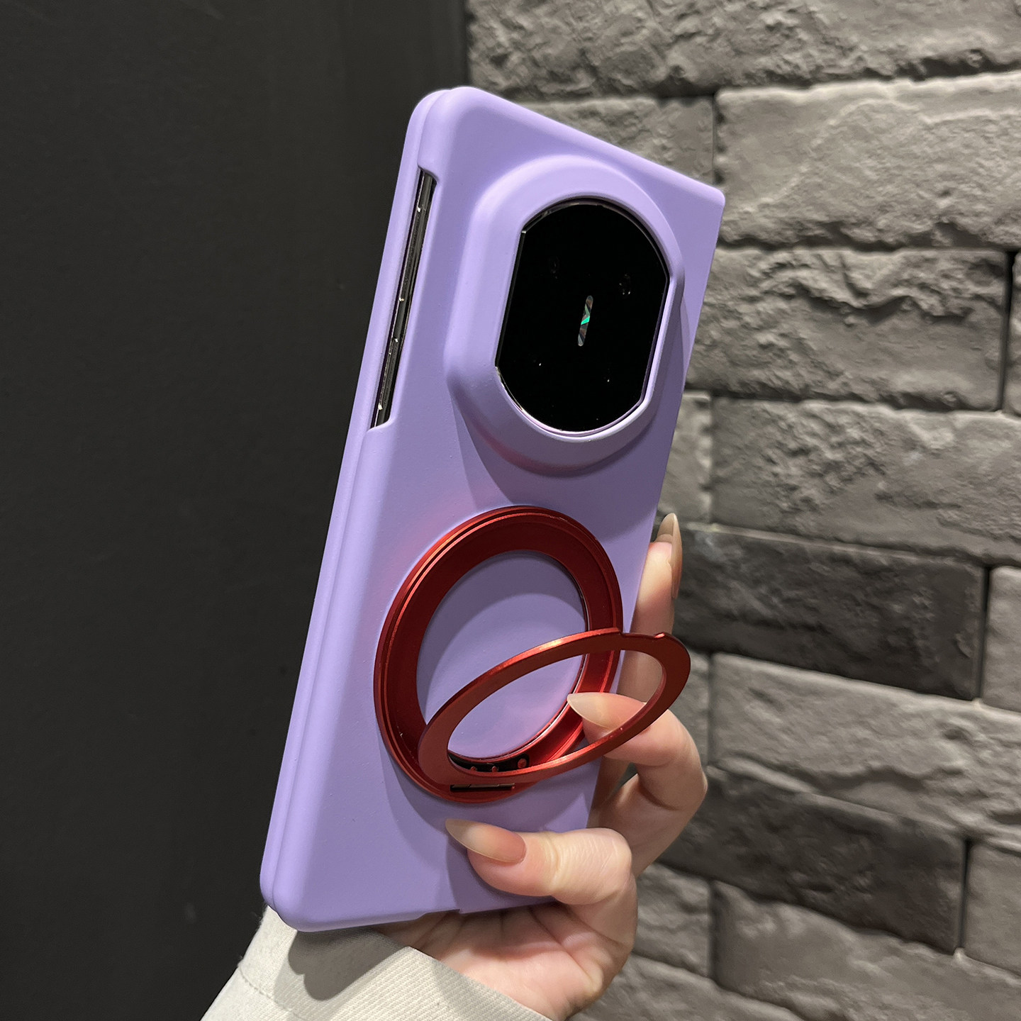 【带支架】肤感轻奢风香芋紫金属支架适用华为mateX7手机壳新款折叠屏X6/X5女款X3翻盖防摔magicV5硬壳findN5,3C数码配件,手机保护套/壳,淘宝优惠券,粉丝福利购,淘宝优惠卷