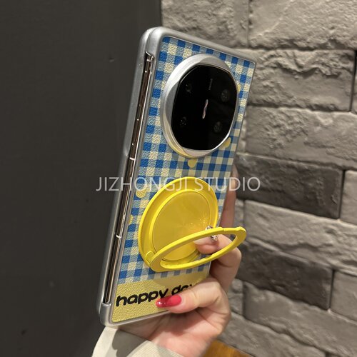 适用华为matex7皮纹支架手机壳