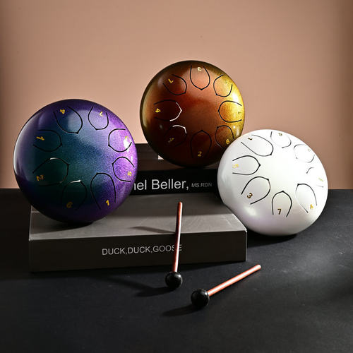 新款炫彩空灵鼓乐器6寸儿童打击乐器演奏双音手鼓初学者。