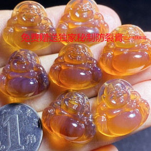 青鱼石大肚佛宝宝佛吊坠手链锁骨链 防惊吓纳福保平安 凉血增免疫