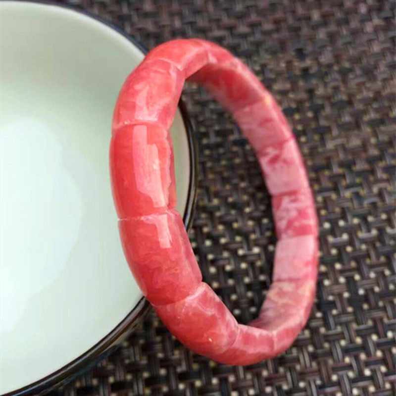 天然阿根廷红纹石手牌手镯 颜色红润 女款生日礼品 饰品礼品正品