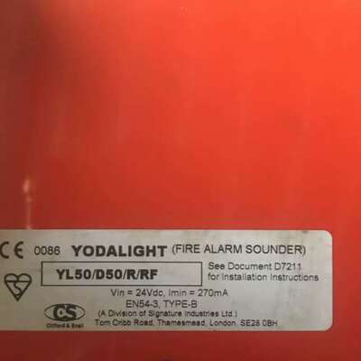 售前咨询CLIFFORD SNELL YODALIGHT  YL50/D50/R/RF FIRE ALARM S
