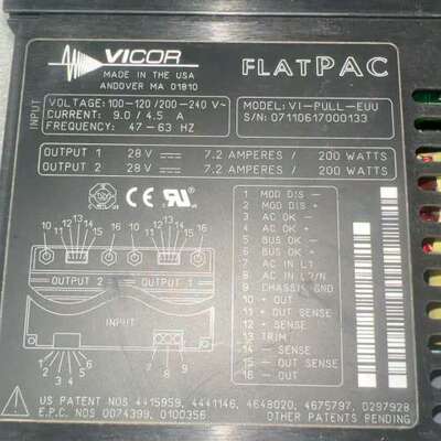 售前咨询VICOR FLATPAC VI-PULL-EUU电源模组