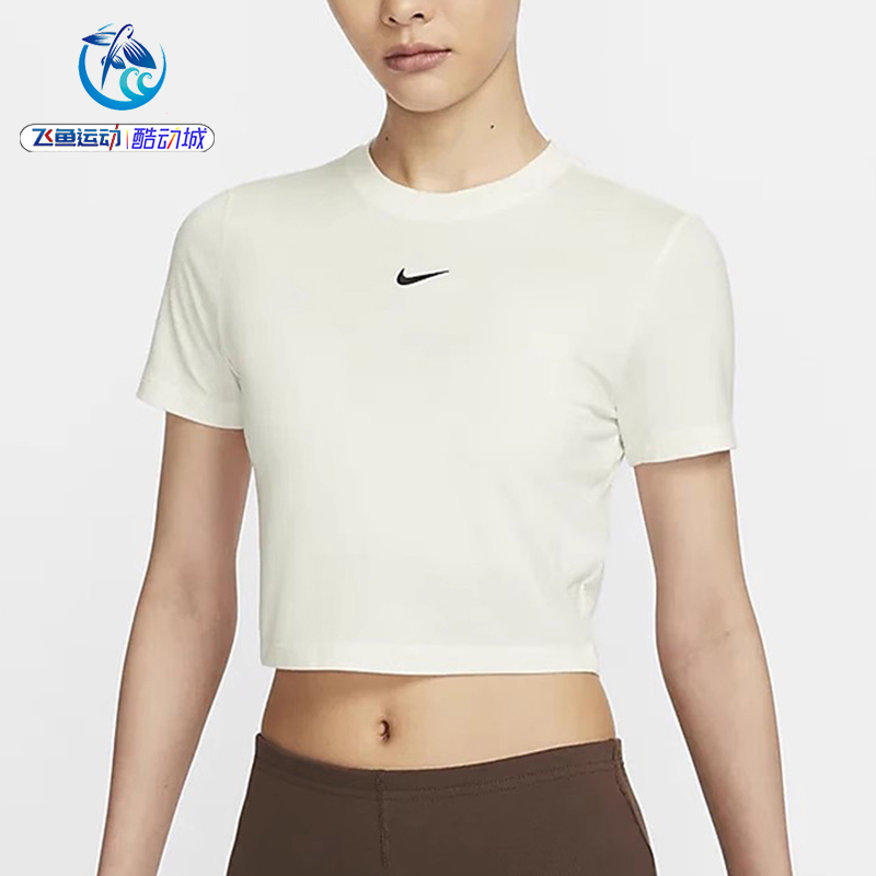耐克Nike女子短款刺绣短袖T恤