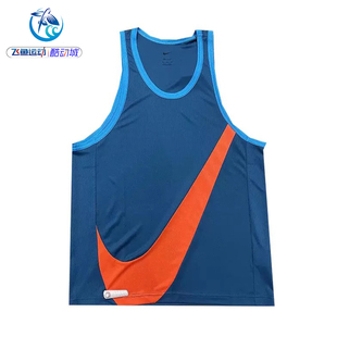 耐克Nike 男子运动宽松舒适大勾子印花篮球背心无袖T恤DH7133-404