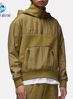耐克Nike JORDAN男连帽加绒运动半拉链套头衫卫衣DV1592-010-378