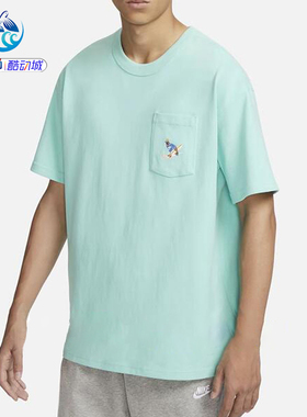 耐克Nike 男刺绣口袋涂鸦印花小鸟运动短袖T恤FQ0351-100-349-225
