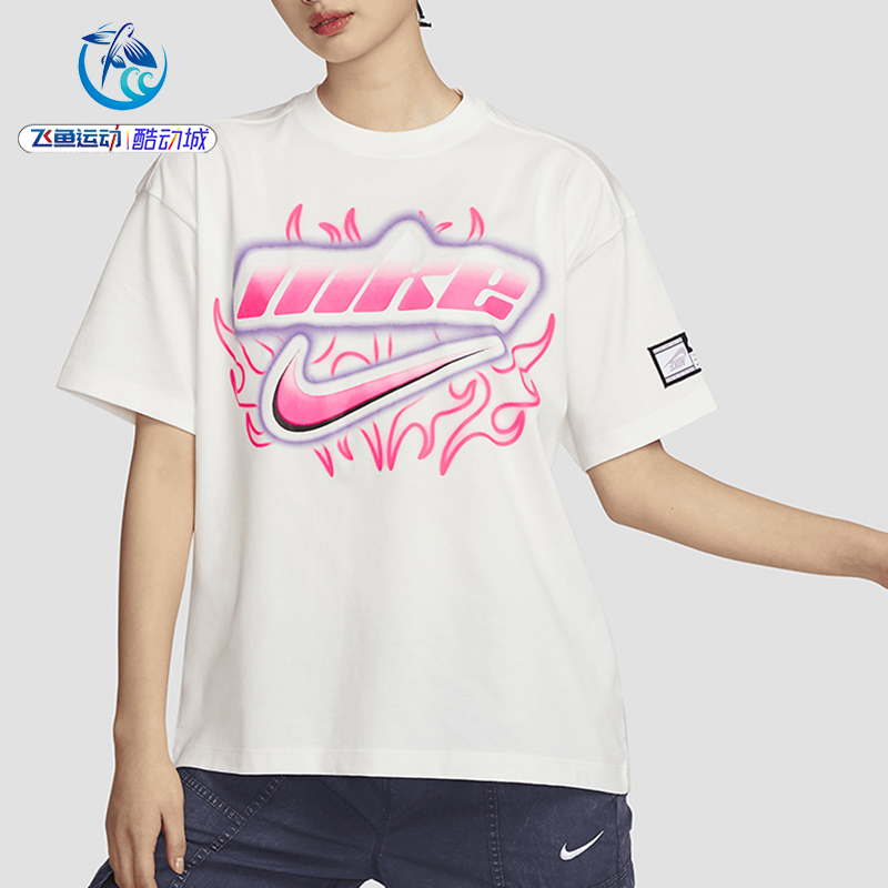 耐克Nike女子棉质印花短袖T恤
