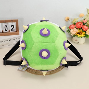 30cm中号马里奥乌龟壳毛绒背包库巴火龙儿子双肩包儿童背包带吊牌