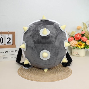 30cm中号马里奥乌龟壳毛绒背包库巴火龙儿子双肩包儿童背包带吊牌