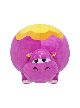 玛丽 紫河马球 毛绒公仔 马里奥紫河马紫色猪紫色球 玩偶娃娃玩具