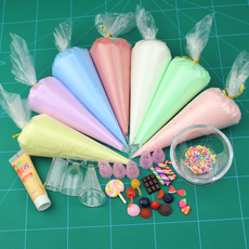 Пластилин 奶油黏土儿童手工diy玩具奶油粘土蛋糕仿真奶油裱花冰淇淋杯 套装