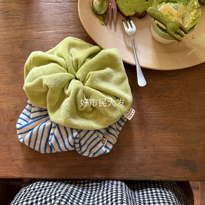 好市民大发 自制毛巾料大肠圈慵懒温柔舒适发圈精致女孩洗漱神器