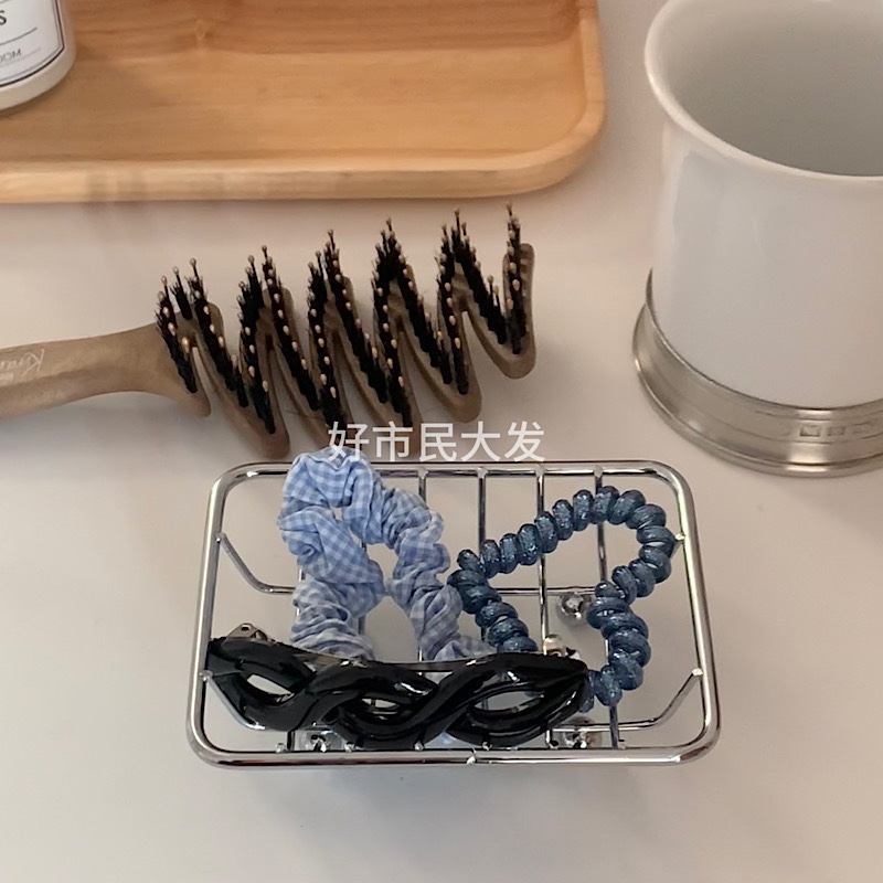 好市民大发 小众简约线条铁艺浴室厨房台面肥皂沥水架置物架ins