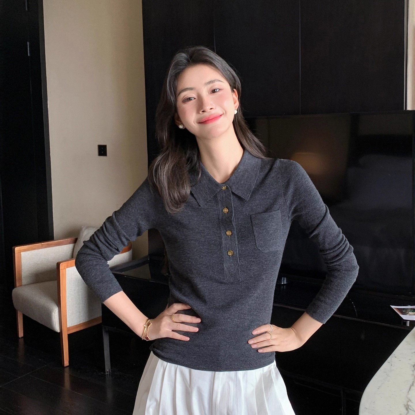 HEART 2025秋冬新款女装德国扬子纱上衣内搭打底针织毛衣女