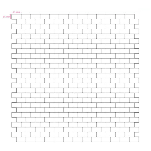 【DIY】白色瓷砖贴/砖块/墙纸 30*30cm 娃屋装修手工玩具模型材料
