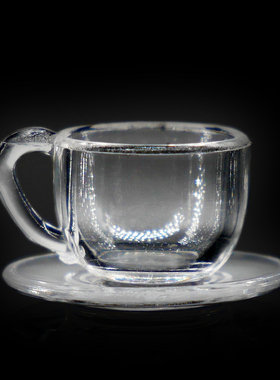 杯碟/咖啡杯/透明12分bjd ob11 gsc用 娃娃屋迷你模型 62064