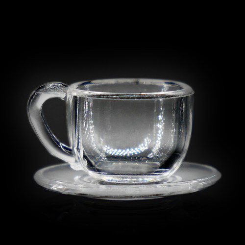 杯碟/咖啡杯/透明12分bjd ob11 gsc用 娃娃屋迷你模型 62064