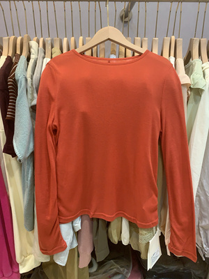 WEARELAB2024十三行秋上新简约百搭纯色小衫叠穿微透长袖T恤打底