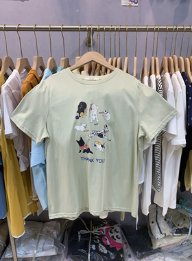 Fresh Girls36608韩系夏季新款纯色韩系休闲女宽松显瘦百搭T恤