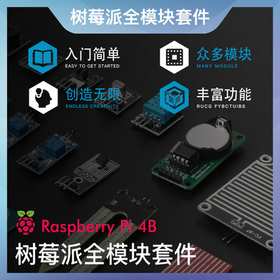 新品Raspberry Pi 树莓派4B 4代B型Python编程linux开发板学习套