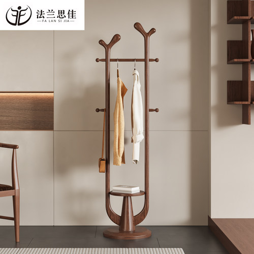 法兰思佳落地白蜡木美式衣帽架