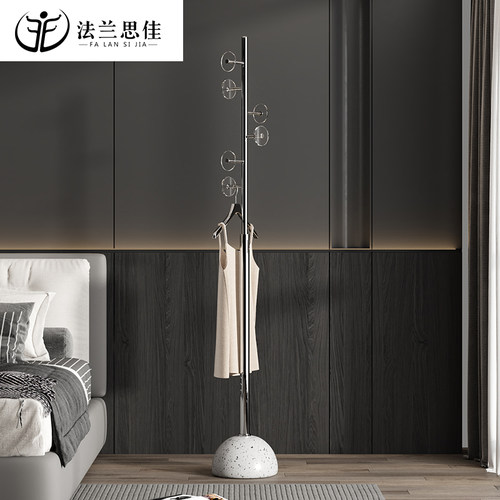 意式不锈钢衣帽架落地卧室家用