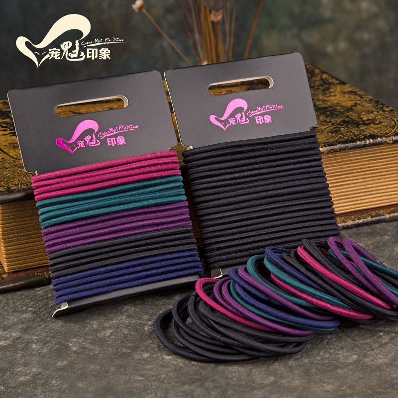 高弹力扎头发皮筋细款发圈头绳