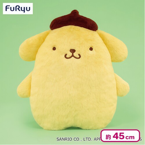 三丽鸥日本正品布丁狗大号毛绒公仔玩偶抱枕靠垫Pom Purin玩具L号