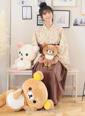 现货rilakkuma日本正品轻松熊懒熊毛绒公仔玩偶拉拉熊玩具松弛熊