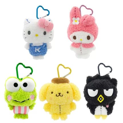 正版卷毛绒线条hellokitty布丁玉桂狗大眼蛙公仔挂件钥匙扣酷企鹅