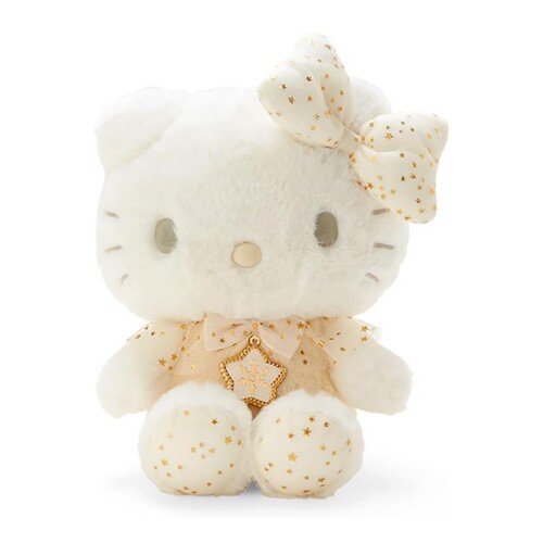 日本三丽鸥正版白金色hello kitty毛绒公仔潮玩偶凯蒂猫冬日限定