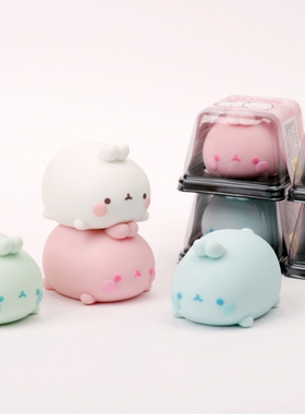 现货韩国正版molang兔年糕兔子公仔团子捏捏了大福减压慢回弹玩具