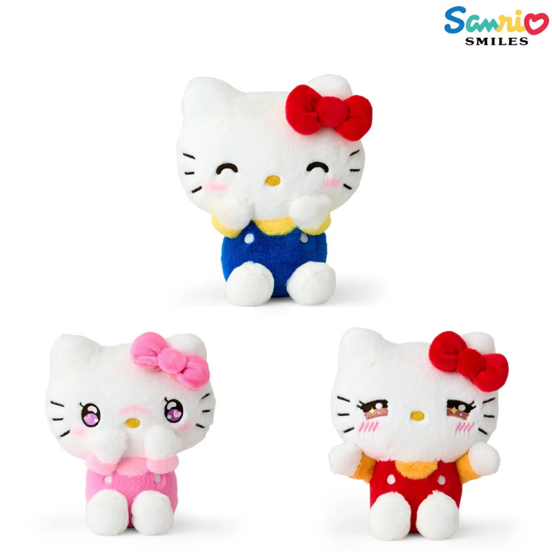 日本正版三丽鸥hello kitty表情包毛绒公仔凯蒂猫星星眼玩偶娃娃