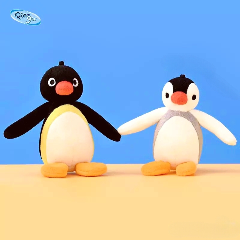 PINGU正品企鹅家族基础款经典毛绒公仔玩偶挂件包包情侣钥匙扣链