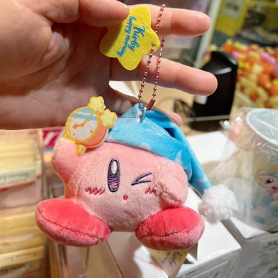 现货日本正版早安星之卡比毛绒玩具公仔挂件钥匙扣链kirby潮玩偶