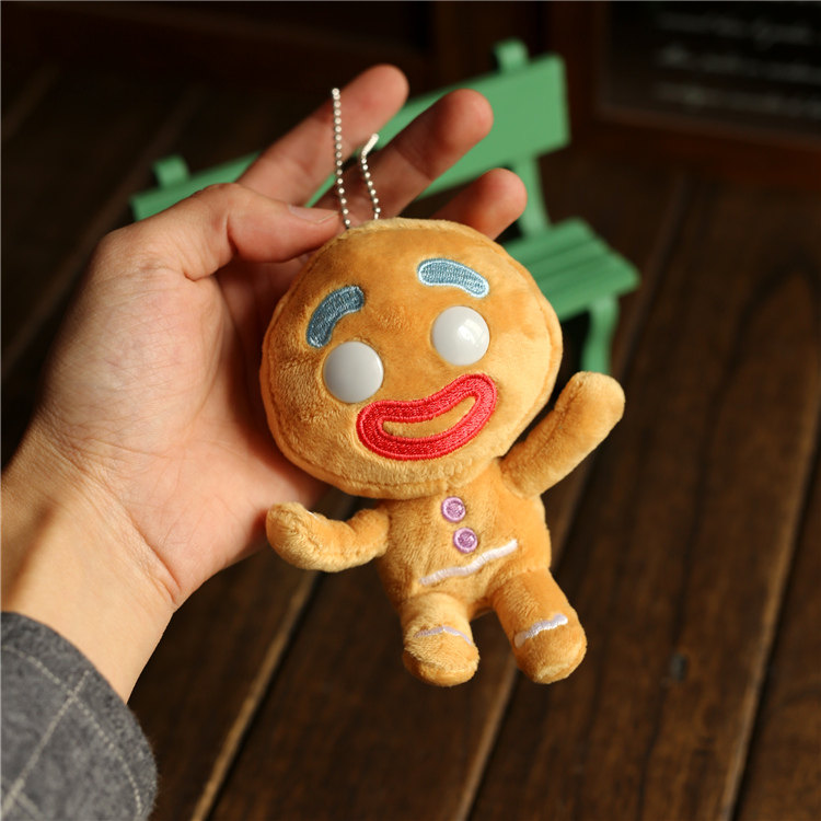 特价正版史莱克好朋友姜饼人毛绒公仔包包小挂件钥匙扣挂坠链礼物