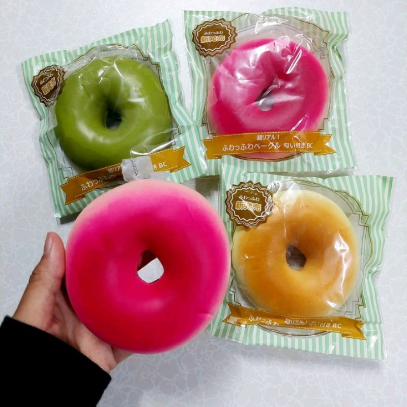 日本正版巧克力抹茶贝果面包捏捏乐软胶解压食玩具慢回弹挂件礼物