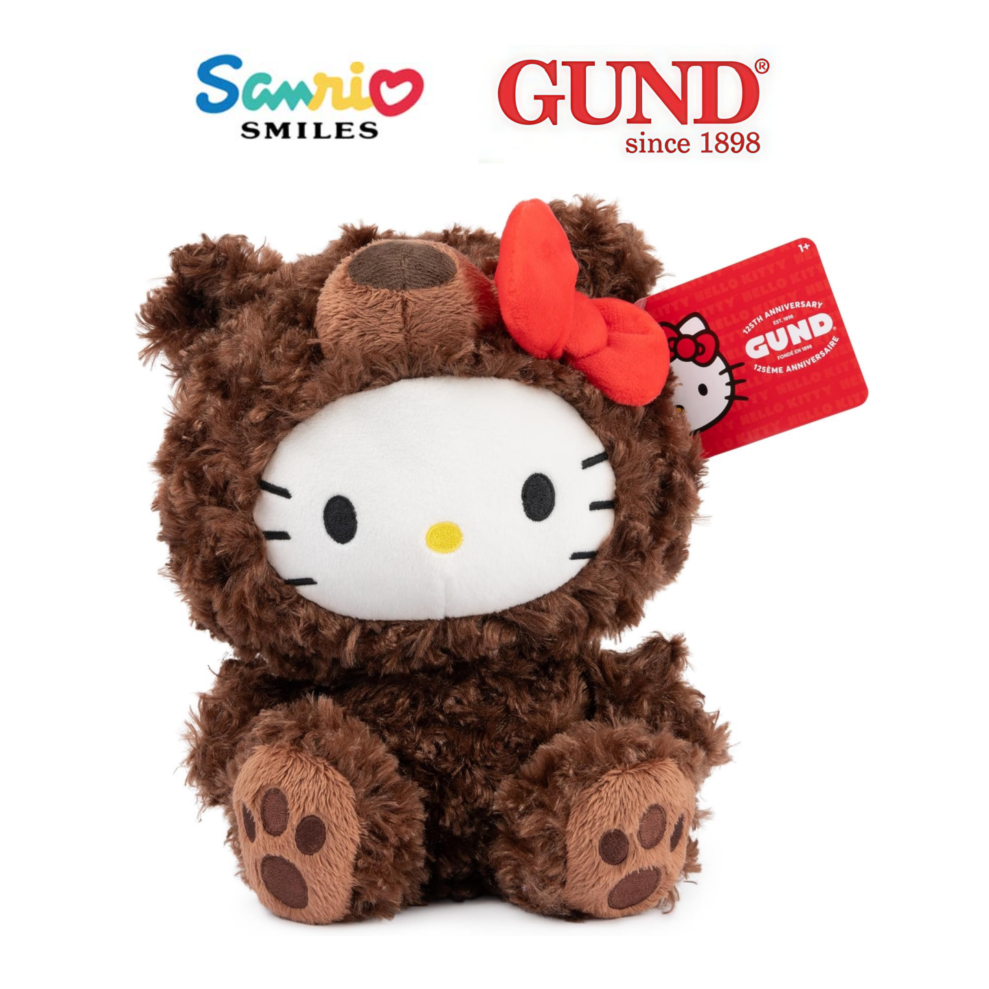 三丽鸥正版联名换装小熊hello kitty长毛绒玩具公仔潮玩偶凯蒂猫