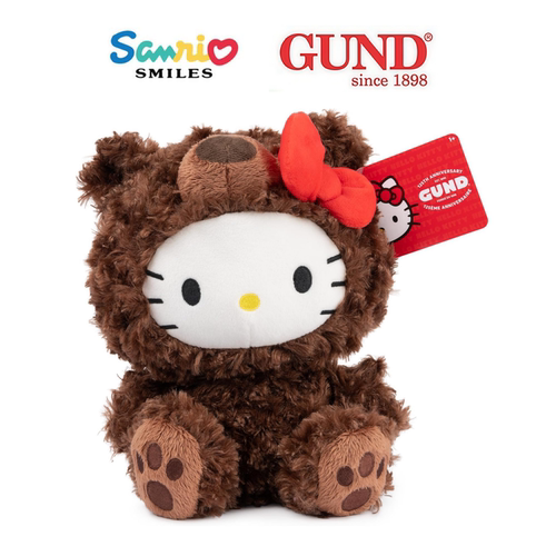三丽鸥正版联名换装小熊hello kitty长毛绒玩具公仔潮玩偶凯蒂猫