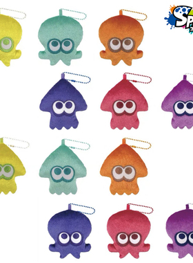 Splatoon3正版喷射战士3毛绒公仔小挂件乌贼钥匙链switch周边hori