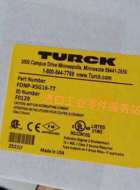 议价TURCKFDNP-XSG16-TT 模块F0129