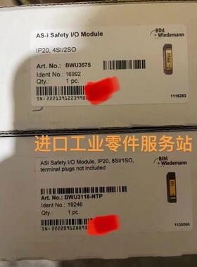 议价Bihl+WiedemannBWU3537 BWU3118-NTP 电源模块