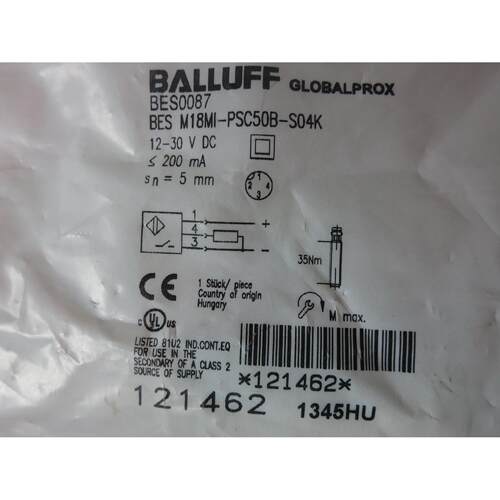 议价BALLUFFBES0087 BES M18MI-PSC50B-S04K